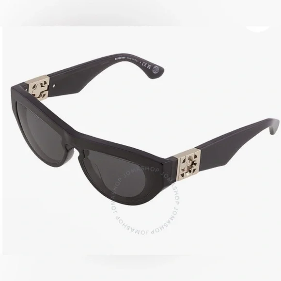 Burberry Black Translucent Rectangular Design Sunglasses